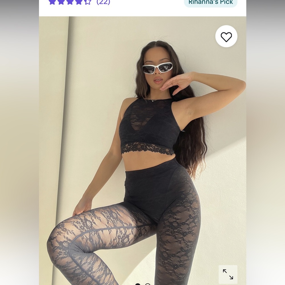 Black lace leggings savage x fenty